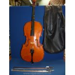 A small Cello made in the workshop of Andreas feller, Romania for Stentor Music Co.