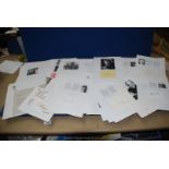 A box of autographs and photographs of celebrities, actors and TV, etc.