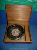 A boxed Roulette with green cloth, 1910.