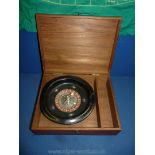 A boxed Roulette with green cloth, 1910.