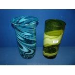Two large glass Vases,