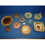 A quantity of studio pottery plates incl. Bwthyn pottery, etc.