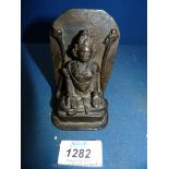 An early Arakan bronze Buddha crowned and jewelled in the Pala style,