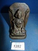 An early Arakan bronze Buddha crowned and jewelled in the Pala style,