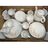 A quantity of Boots 'Hedge Rose' dinner and tea ware, dinner and tea plates, cups, mugs, jug etc,