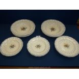 A quantity of Copeland Spode 'Polka Dots' plates and soup bowls.