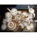 A quantity of part tea services including Sadler, 'Flower Scene', Duchess 'September Morning' etc.