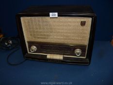 A vintage Bakelite Phillips radio,