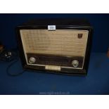 A vintage Bakelite Phillips radio,