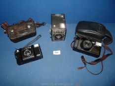 Three cameras to include SIX-20 Brownie E, Minolta AFS plus case,