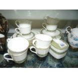 A Royal Doulton 'Rondelay' part tea service for eight, no milk jug or teapot.