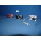 Three digital Cameras - Kodak AF3 x optical Aspheric lens,