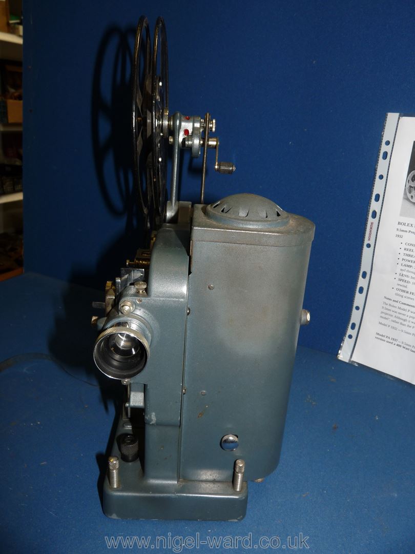 A Paillard Bolex film Projector 9.5mm 110v, circa 1937, 14'' tall. - Image 5 of 5