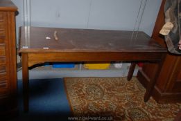 A Mahogany buffet Table standing on square legs, 50" x 20 1/2" x 27" high.