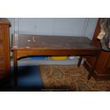 A Mahogany buffet Table standing on square legs, 50" x 20 1/2" x 27" high.