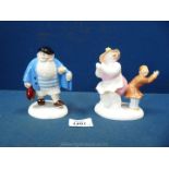 Two Coalport character figures - The Snowman 'Dance the Night Away' with certificate and 'Father