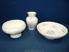 Three pieces of Aynsley 'Little Sweetheart' china;