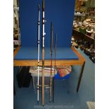 Two fishing rods, milbro tackle 3m cane rod.