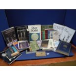 A quantity of antique reference books to include Jacobite Glass, Silver Boxes,
