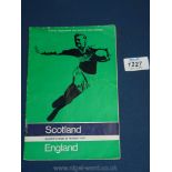A fully signed England Scotland rugby programme signed after match dinner (David Duckham,