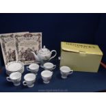 A Hendricks Gin promotional Teaset (rare) with two promotional posters, boxed.