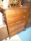 A Stag type Mahogany Chest of 4 long and 3 short drawers 32 1/2" wide,