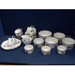 A part Duchess six setting Teaset with blue floral decoration, and a quantity of Royal Worcester,