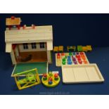 A Fisher Price school with contents.