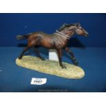 A Border Fine Arts 1991 Thoroughbred Stallion, 6'' high x 9'' long.