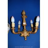 A gilt painted chandelier, circa 1930's.