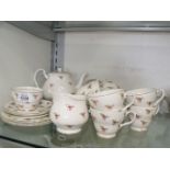 A Duchess part Teaset , five tea plates, six saucers, eight cups ,