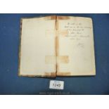 John Bruce (1775-1834), Master of the Percy Street Academy: a handwritten notebook with contents c.