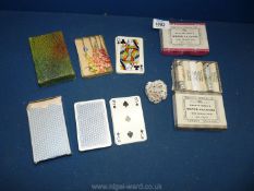 Two packs of vintage playing cards including Shell,