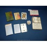 Two packs of vintage playing cards including Shell,