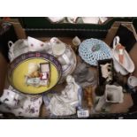 A quantity of miscellaneous china including Meakin plates, Sooty egg cup,