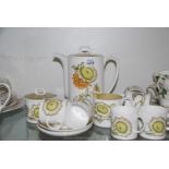 A Susie Cooper 'Sunflower' coffee set,