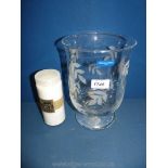 A Villeroy & Boch glass candle vase