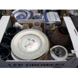 A quantity of miscellaneous china including a Royal Worcester display plate,