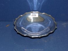 A Birmingham Silver footed bonbon Dish with prettily shaped edge, dated 1935 by Adie Bros.