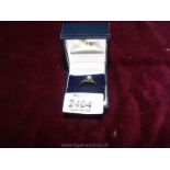 An 18ct. gold diamond solitaire ring.