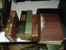 A box of books: History of France, Emprieres Classical Dictionary, Crockford's Clerical Dictionary,