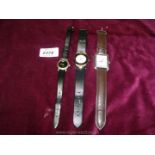 A gents Eiger Typ J431 watch, ladies quartz watch and another ladies watch.