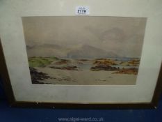 A Watercolour of Ross Begs, Donegal inscribed and signed H.J. Walker 1919.
