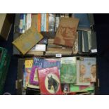 Two boxes of books to include Harry Potter, E.M Forester, Finishing touches Augustus John etc.