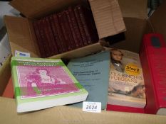 Two boxes of books to include Charles Dickens, The Invisible Man by H.G.
