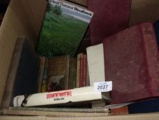 Box of books to include History of The Boer War, The Goal Scorers, Robinson Crusoe etc.