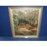 An impressionists style Oil on board landscape, signed Arthur Rowlands.