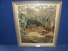 An impressionists style Oil on board landscape, signed Arthur Rowlands.