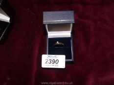 A 9ct gold Diamond solitaire ring