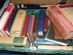 Crate of books on medicine including Bailey & Love's Short Practice of Surgery.
